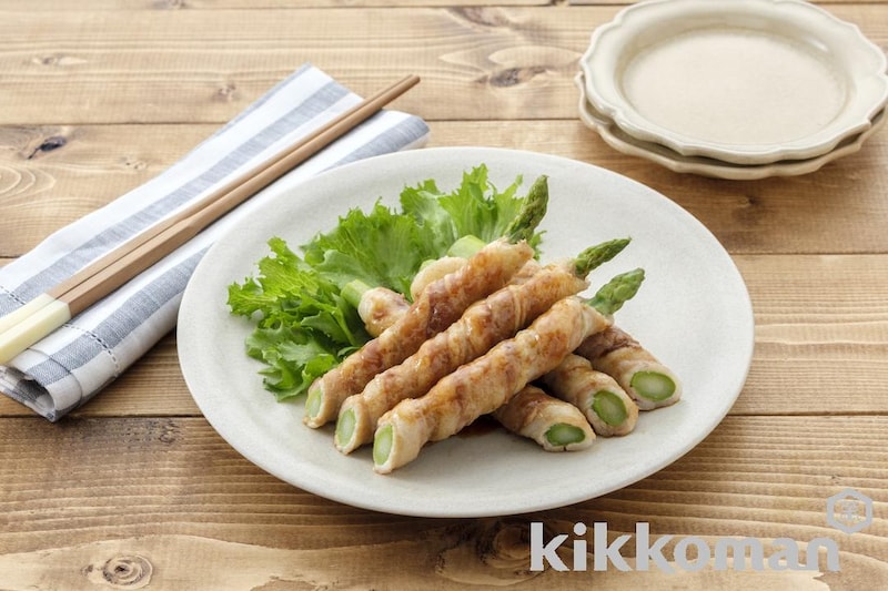 アスパラの肉巻き(基本のおかずつゆ使用)