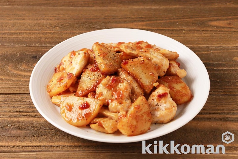 鶏むねとじゃがいものてりマヨ炒め(うちのごはん使用)