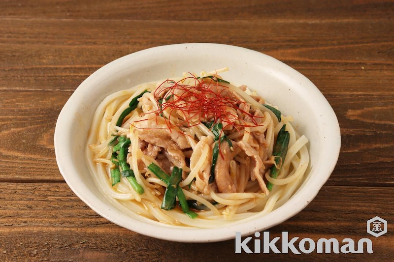 豚バラもやしのごま担々うどん(うちのごはん使用)