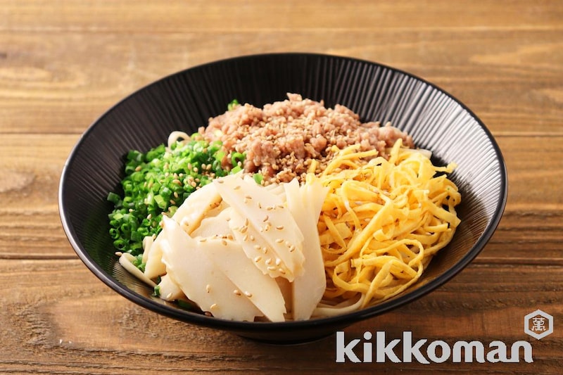 レンジで簡単肉みそ!沖縄そばでまぜめん