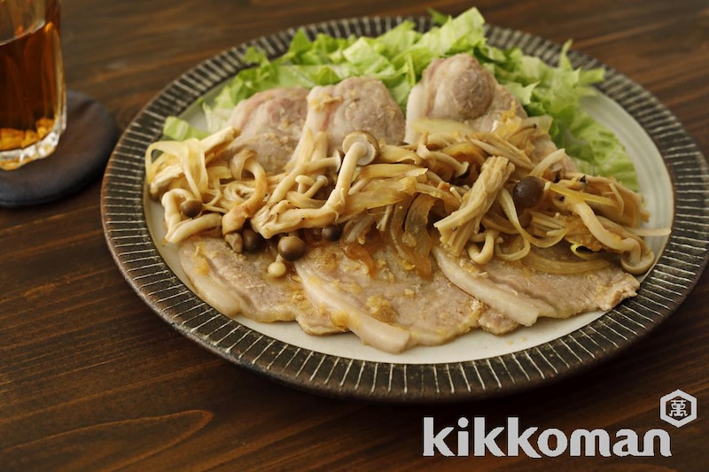 ピリ辛きのこだれのしょうが焼き【えのきとしめじで具材感アップ】