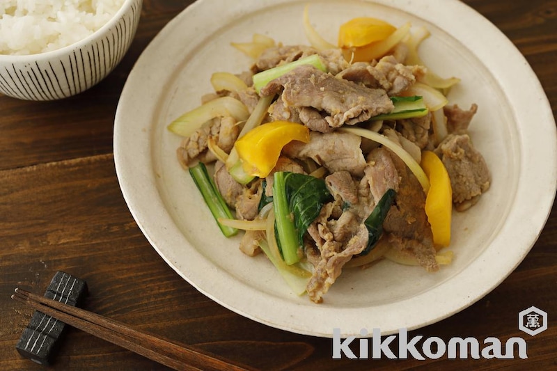 野菜たっぷり! しょうゆマヨしょうが焼き