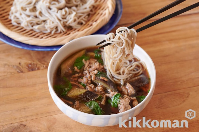 豚ひき肉となすのオイスターソースつけそば