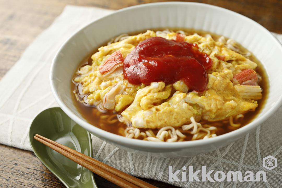 ふわとろ！ かに玉風のせラーメン