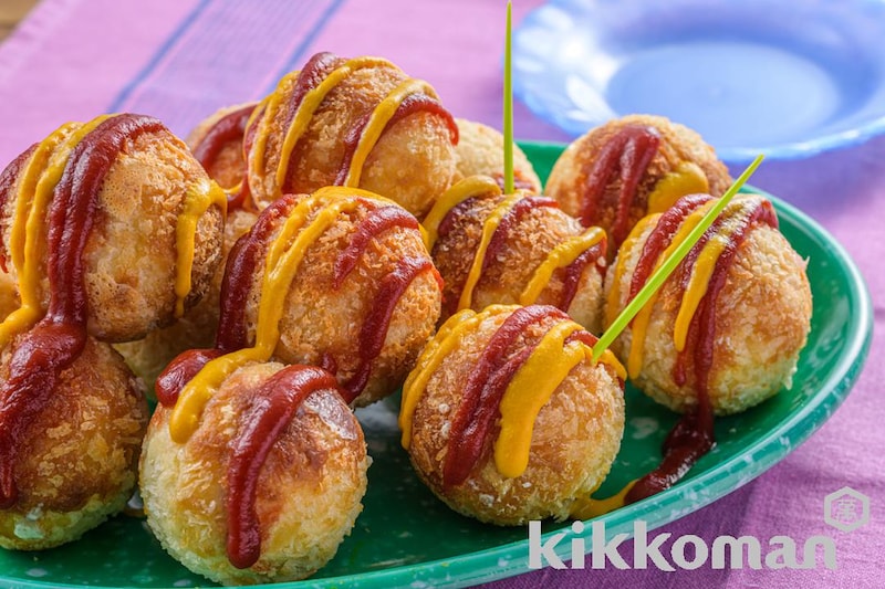 たこ焼き器で簡単!まんまるチーズハットグ【人気の韓国風おやつレシピ】