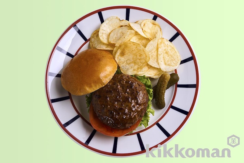 ポテチ添えTERIYAKIハンバーガー
