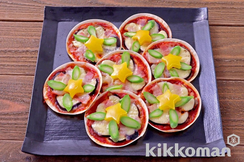 餃子の皮で!五色の七夕ピザ