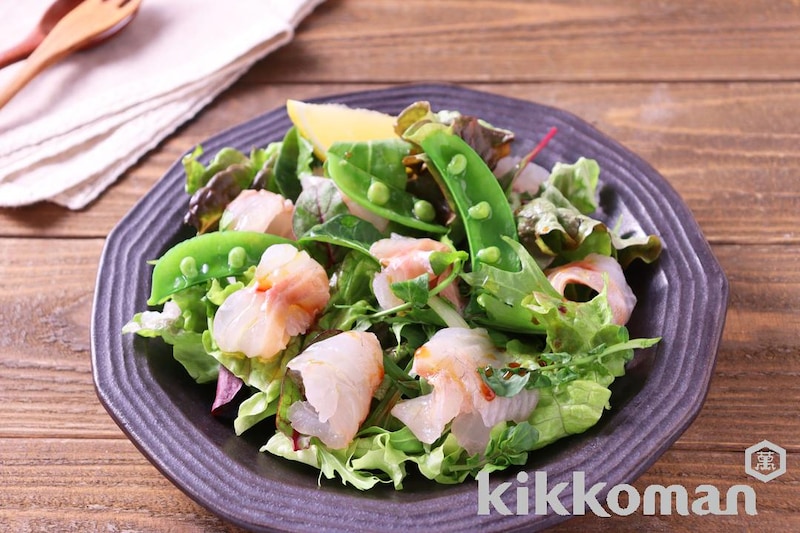 鯛のカルパッチョ グリーンサラダ