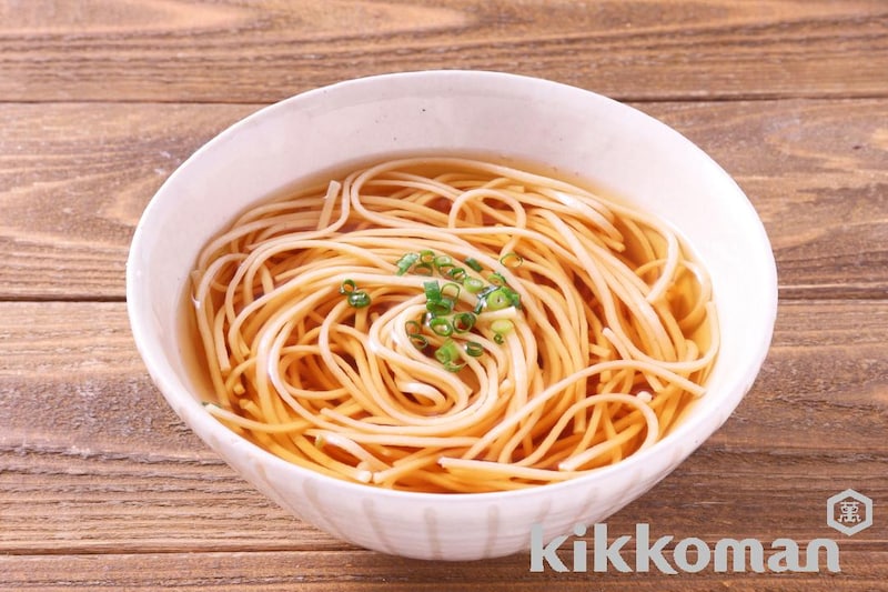 大豆麺を味わう!かけそば風(大豆麺細麺使用)
