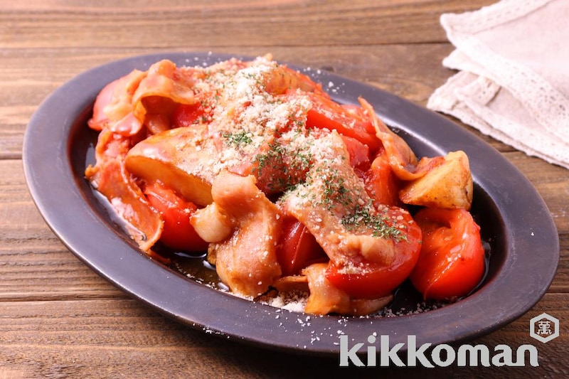 しぼ生で!ジャーマンポテトマト【味つけは生しょうゆだけ】