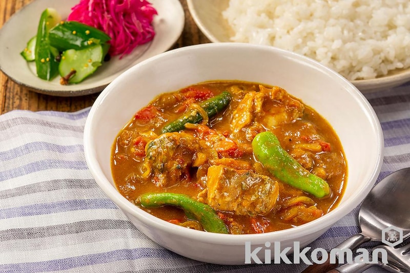 レンジで作る!さばとトマトのだしスパイスカレー