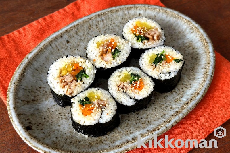 豚こま肉で!巻きす不要!お手軽キンパ(山本ゆりさん)