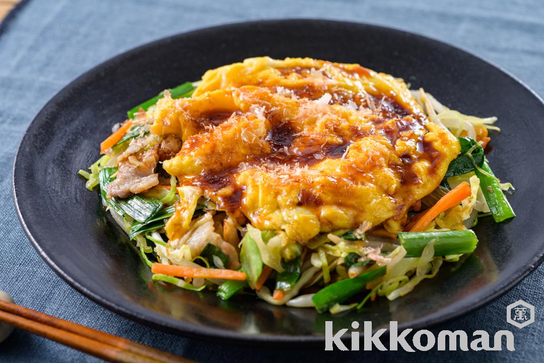 野菜たっぷり!とんぺい焼き風【包まず簡単】