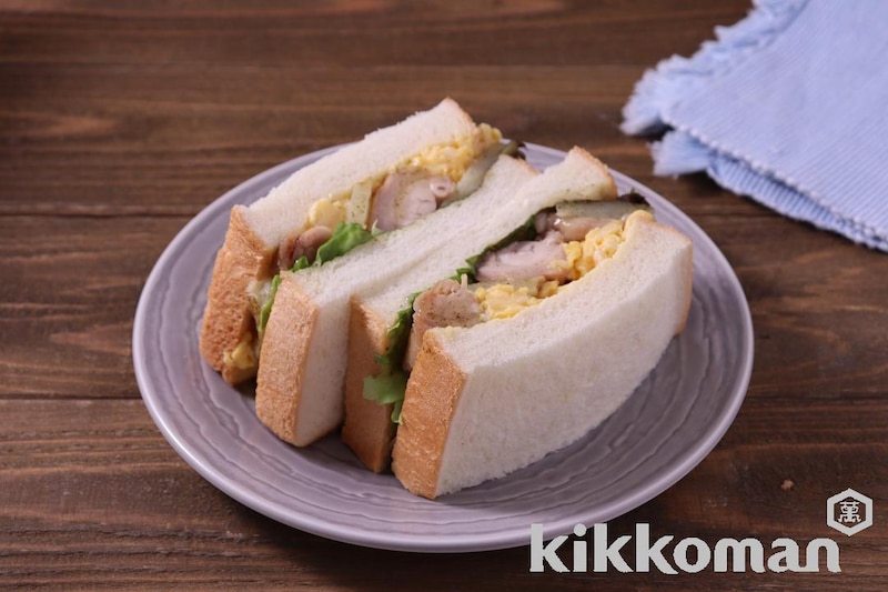 レンジで簡単!のりバターじゃがチキンサンド(うちのごはん使用)