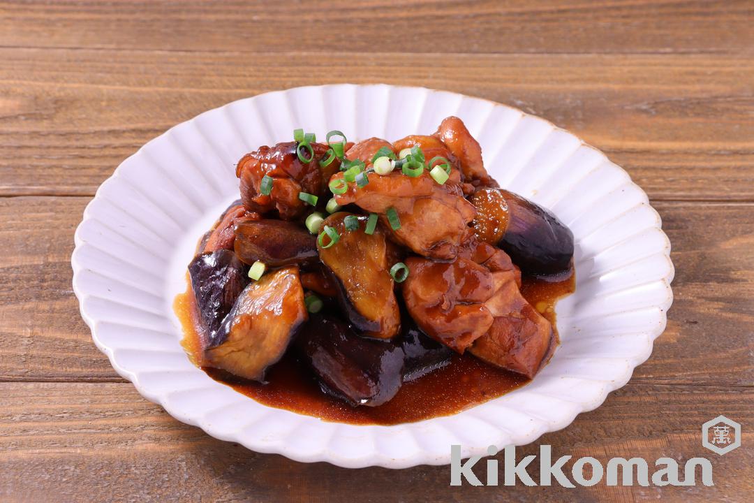 レンジで簡単!鶏ももとなすの黒酢あん(うちのごはん使用)