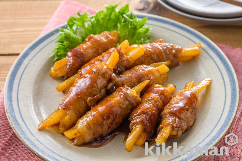 冷凍フライドポテトをアレンジ!甘辛肉巻きポテト
