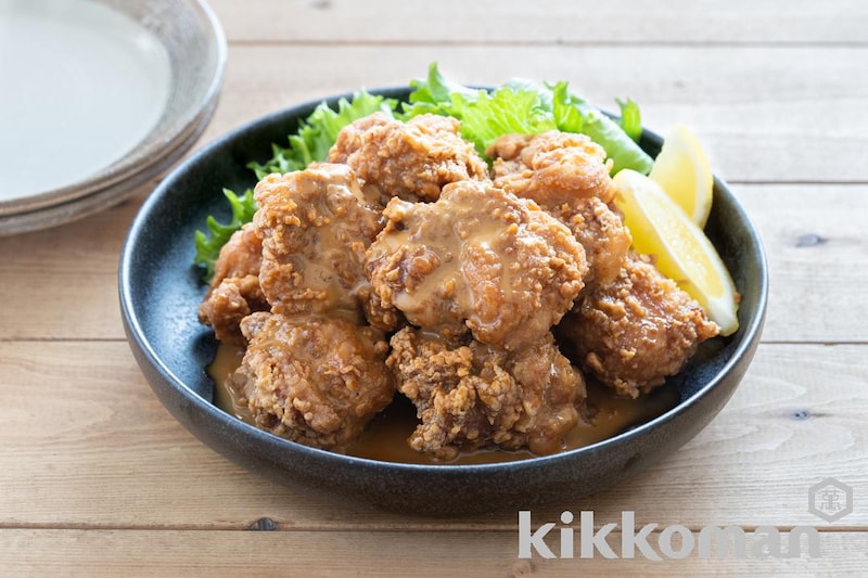 から揚げの豚脂マヨソース【市販のから揚げで簡単】(豚脂にんにく醤油だれ使用)