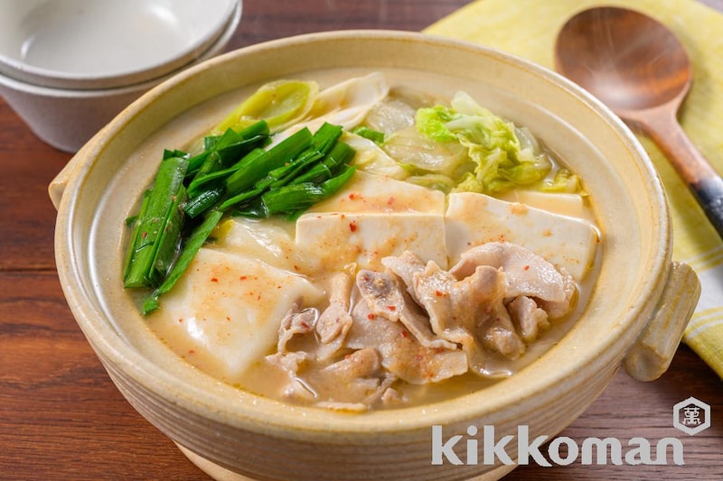 もち入り旨辛キムチ豆乳鍋(濃厚豆乳鍋 旨辛キムチ使用)