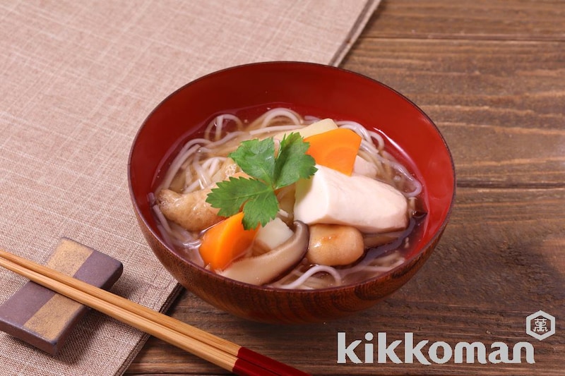 おくずかけ【本つゆ(めんつゆ)使用】