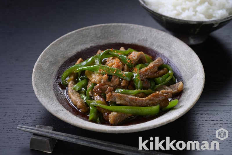 ピーマンと牛肉のピリ辛炒め(八代目儀兵衛)(基本のおかずつゆ使用)