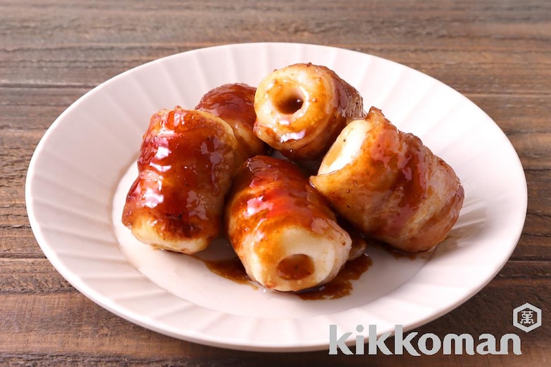 やみつき豚脂のころころ肉巻きチーズちくわ(豚脂にんにく醤油だれ使用)
