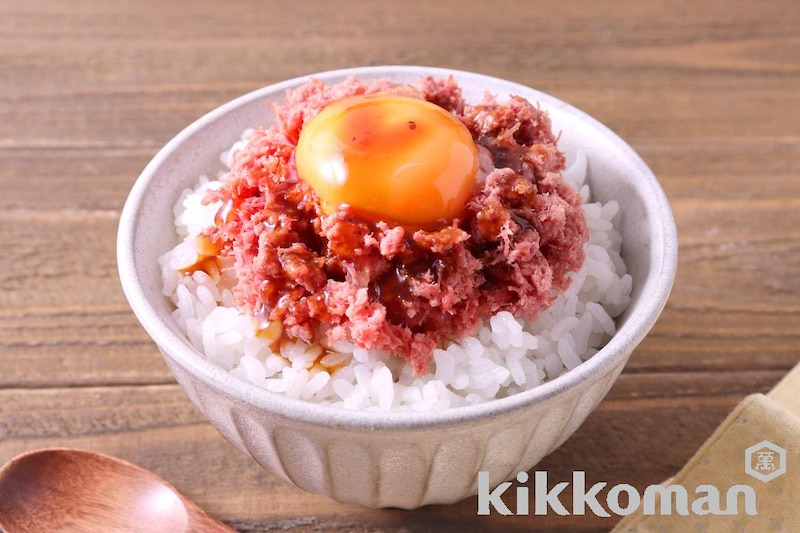 豚脂とコンビーフのやみつきTKG(豚脂にんにく醤油だれ使用)