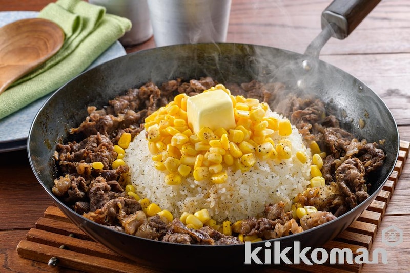 味つけ簡単!ペッパーバターライス【焼肉のたれでアウトドアごはん】