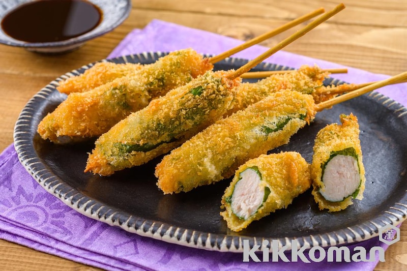 ささみと大葉の串カツ【白だしの下味が決め手!】