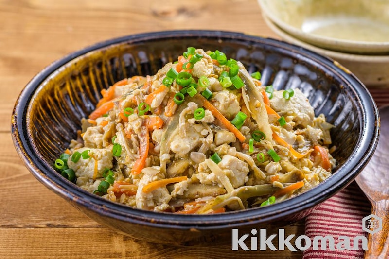 焼肉のたれで!えのきとごぼうの炒り豆腐