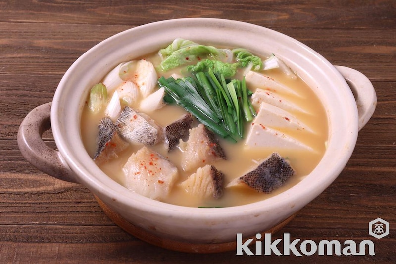 たらの旨辛キムチ豆乳鍋(濃厚豆乳鍋 旨辛キムチ使用)