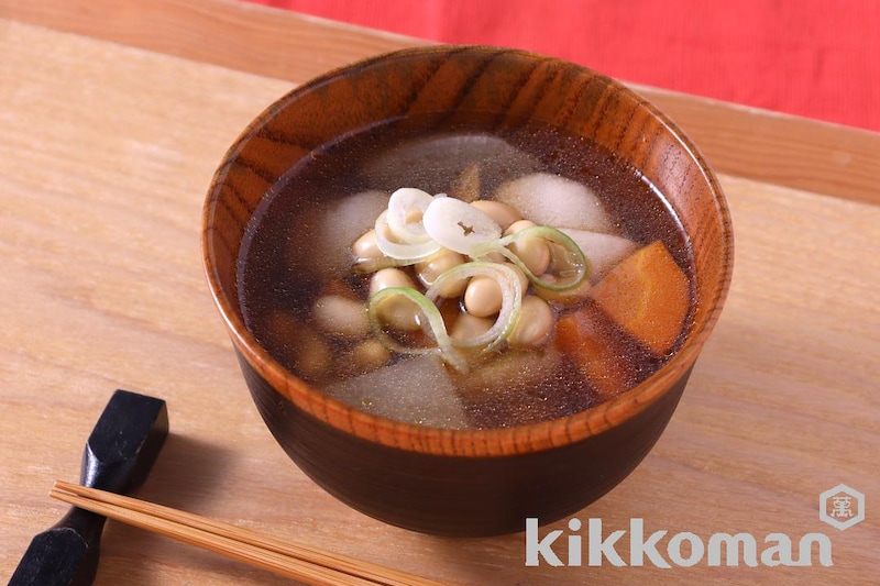 恵方巻のおともに!福豆たっぷり節分鬼よけ汁