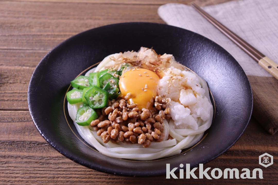 ゲン担ぎ素材でねばり勝ち！ぶっかけうどん（受験生応援）