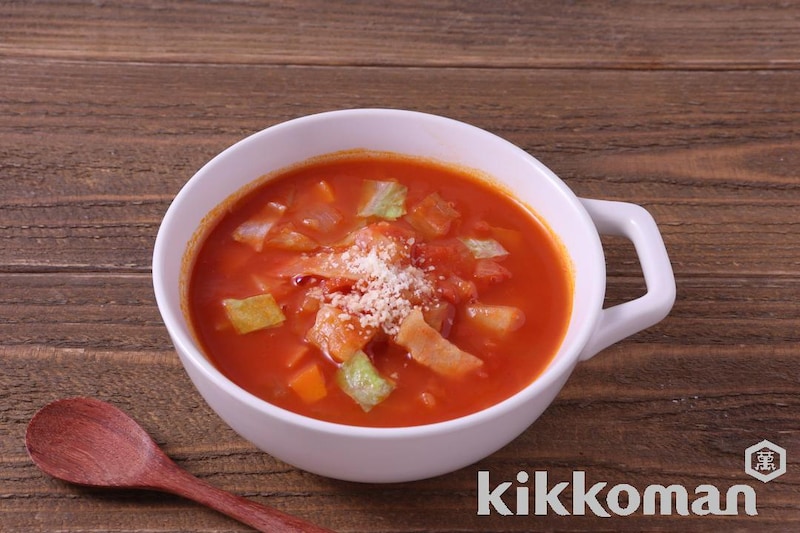 野菜たっぷりミネストローネ(ざくぎりトマトのベースソース使用)