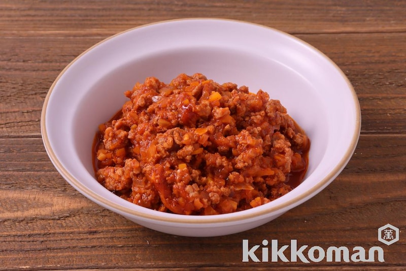 ケチャップで簡単!あまうまミートソース(リコピンリッチトマトケチャップ使用)