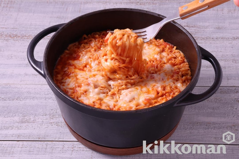 BBQの〆に!カットトマトで簡単トマトラーメン