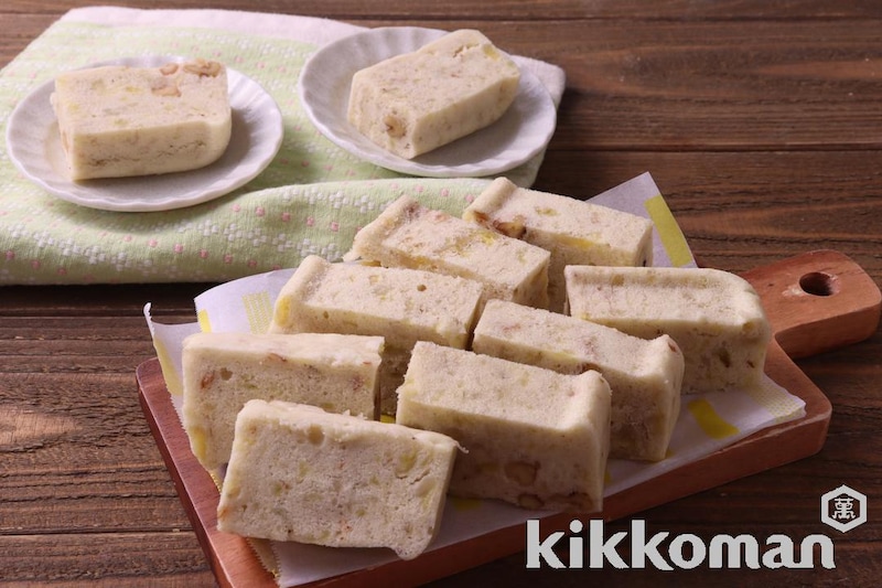 レンジで簡単!米粉のバナナ蒸しパン