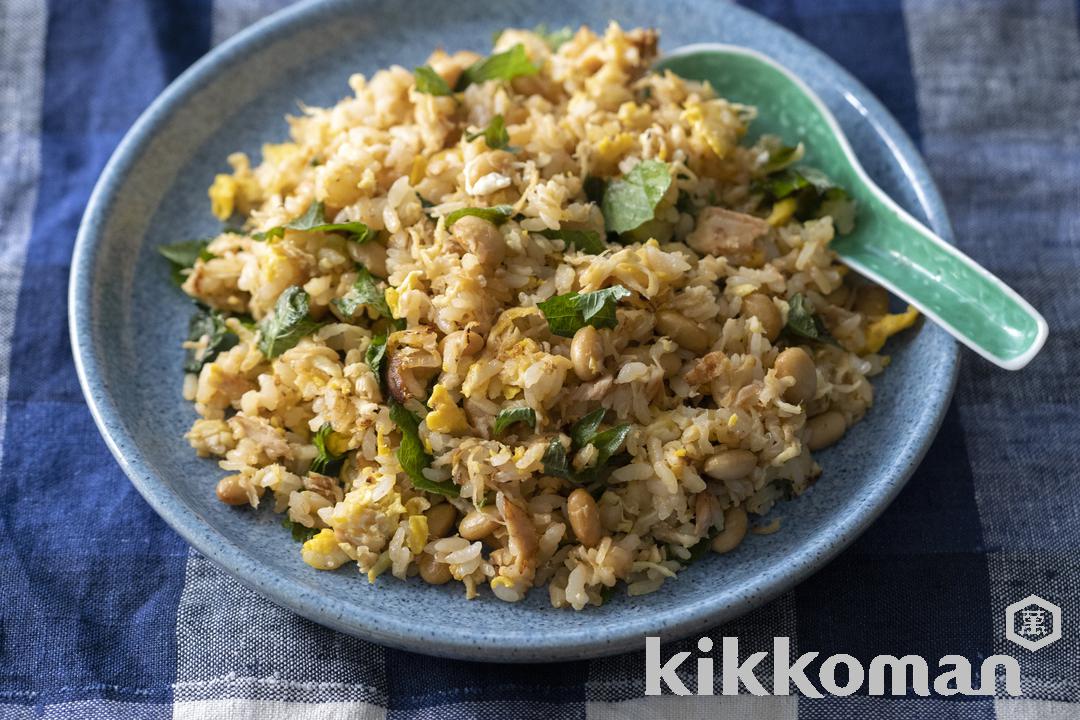 切り干し大根と大豆のツナチャーハン