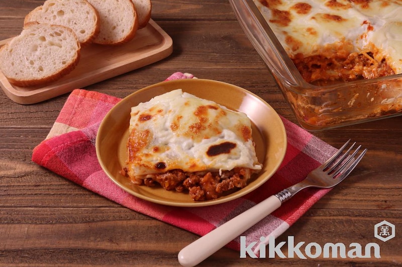 簡単ミートソースのラザニア(リコピンリッチトマトケチャップ使用)