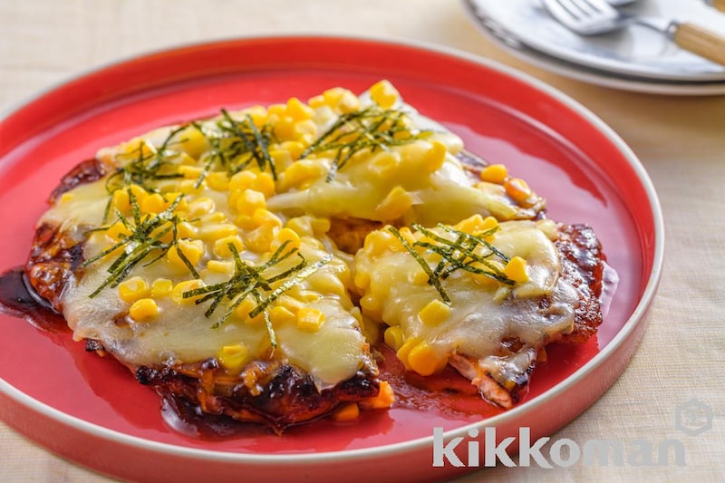 生地なし簡単!鶏むね肉のてりやきピザ