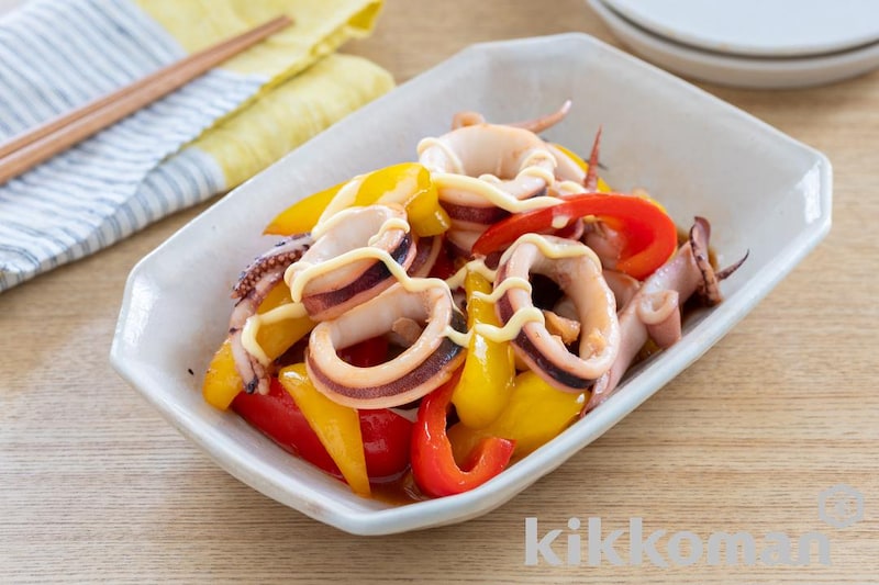 いかと夏野菜のてり焼き(基本のおかずつゆ使用)