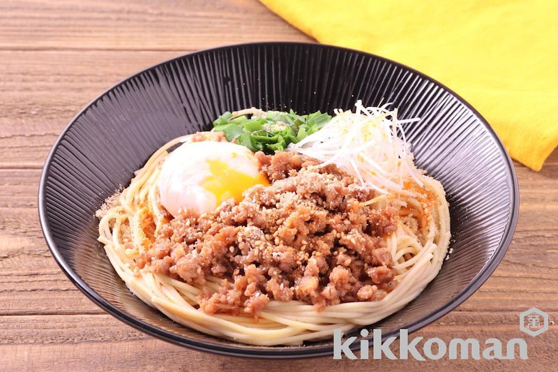 焼肉のたれで!簡単汁なし坦々麺風(大豆麺細麺使用)