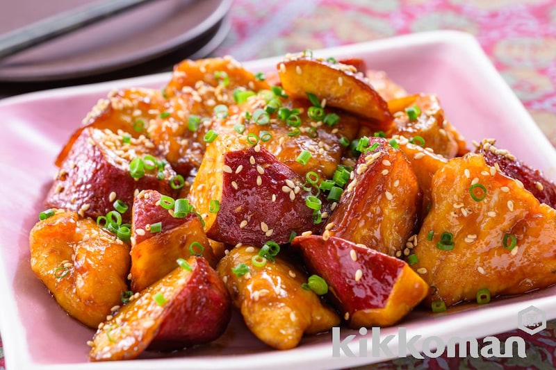 鶏むねとさつまいもの甘酢炒め