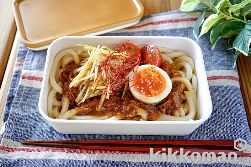 牛だしピリ辛ねぎ肉ぶっかけうどん(具麺使用)