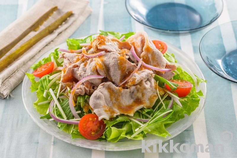 さっぱりおろしの冷しゃぶサラダ(わが家は焼肉屋さん使用)