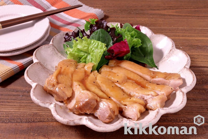 レンジで簡単!鶏チャーシュー(クセになるガーリックバター醤油だれ使用)