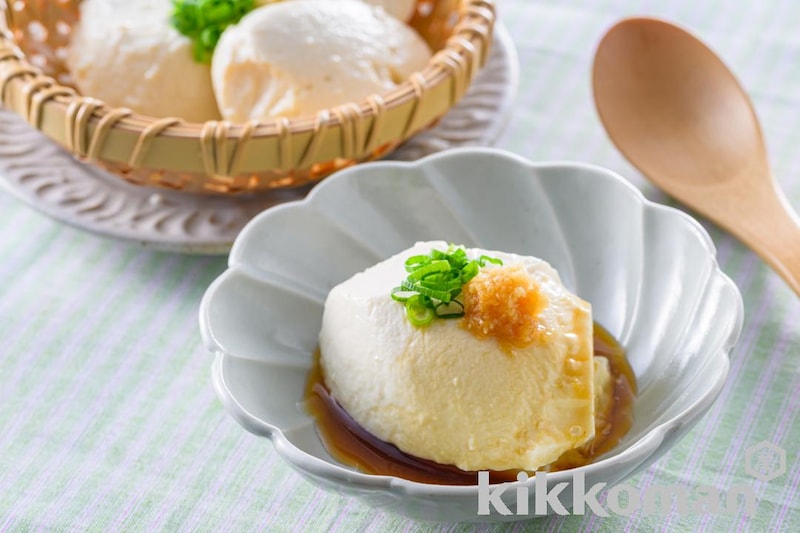 ざる盛り豆腐の冷奴(あまうまいだししょうゆ使用)