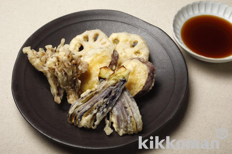 野菜の天ぷら【なす・さつまいも・れんこん・まいたけ】(基本の和食、おうちの和ごはん)