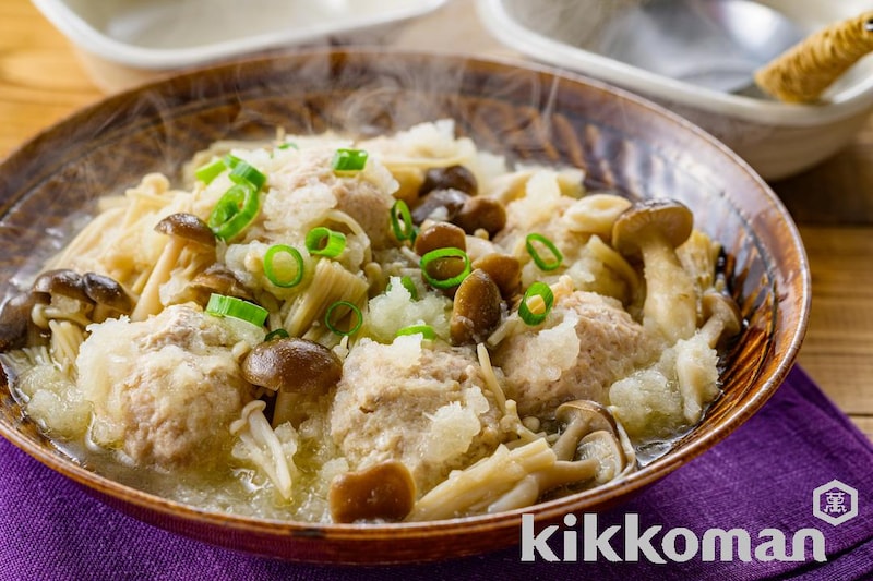 鶏団子ときのこのみぞれ煮