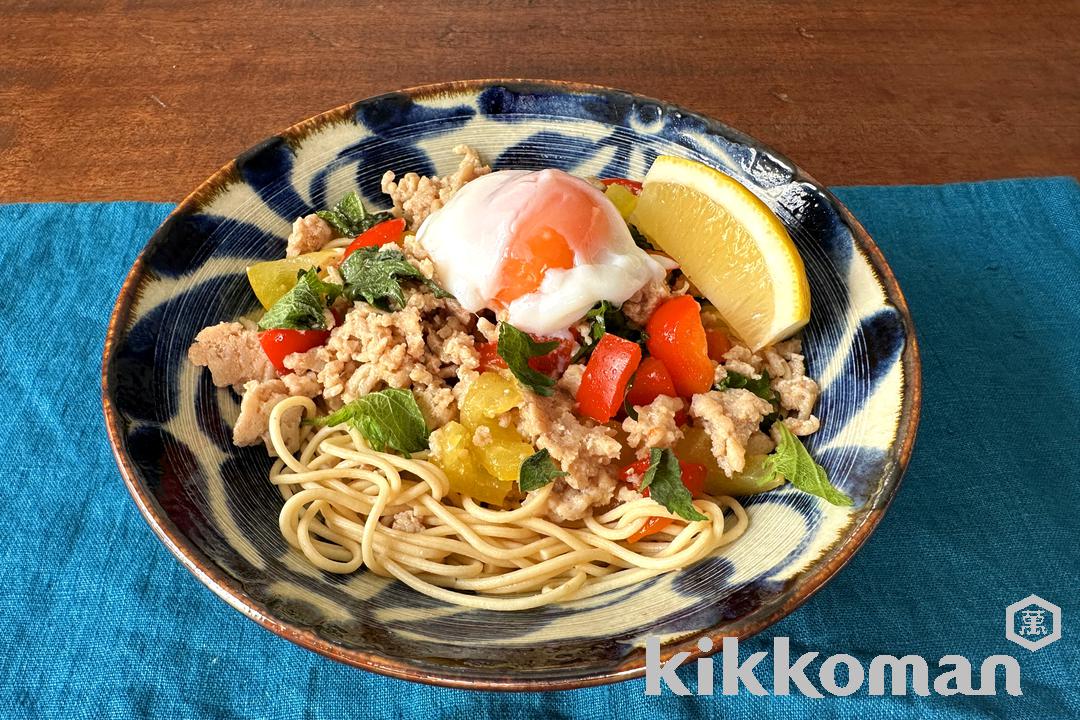 大豆麺で！エスニック風和え麺（山本ゆりさん  大豆麺細麺使用）