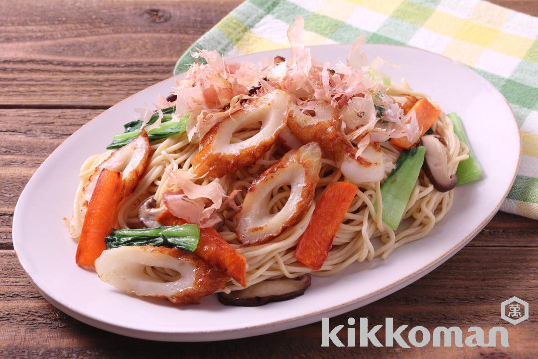 ちくわのだし焼うどん風　 (大豆麺細麺使用）